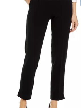 Theory Ibbey 2 Admiral Crepe Black Cropped Straight Dress Pants Trousers Size O
